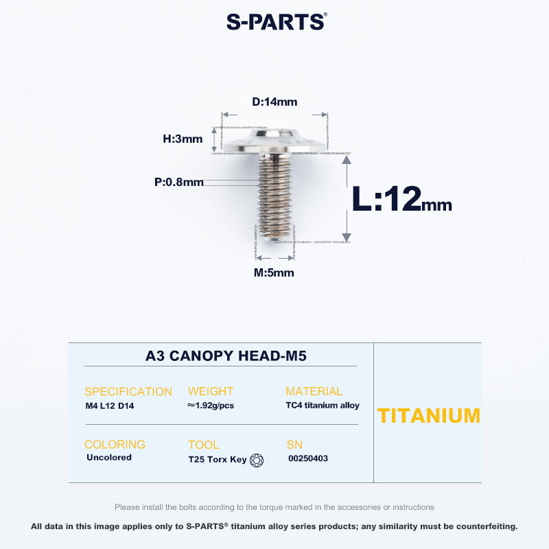 A3 Canopy Head M5 D14