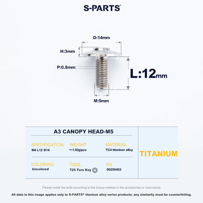 A3 Canopy Head M5 D14