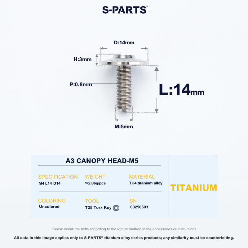 A3 Canopy Head M5 D14