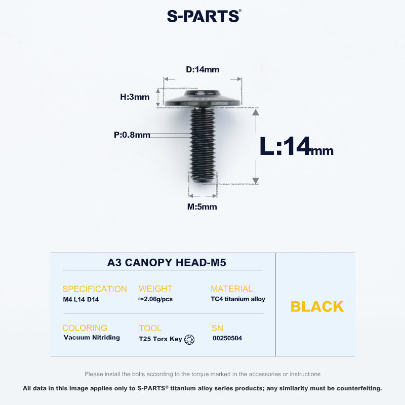 A3 Canopy Head M5 D14