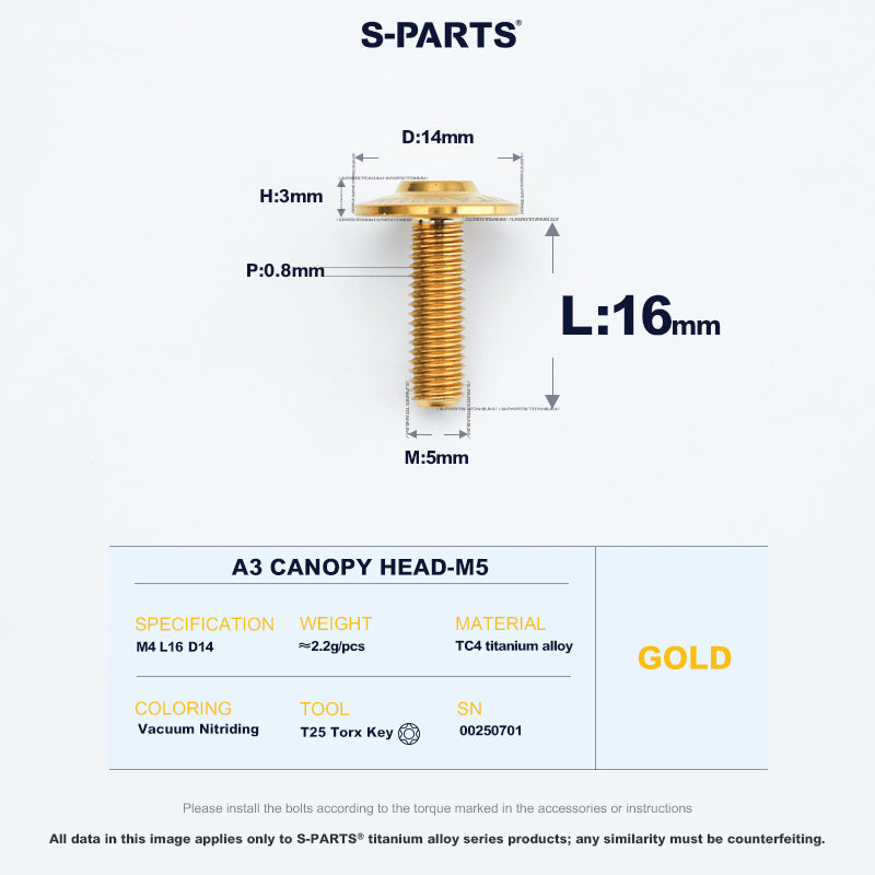 A3 Canopy Head M5 D14