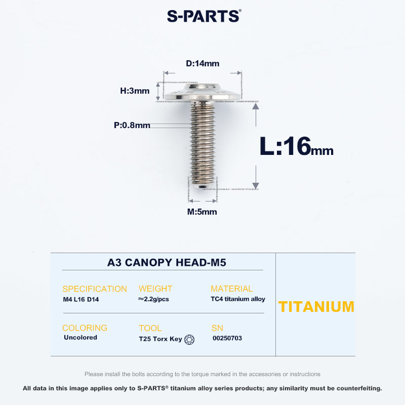 A3 Canopy Head M5 D14