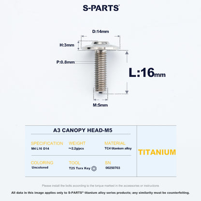 A3 Canopy Head M5 D14