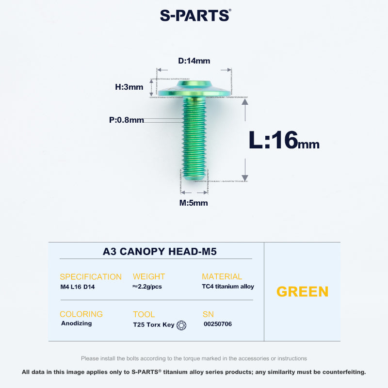 A3 Canopy Head M5 D14