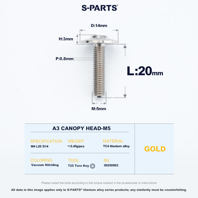 A3 Canopy Head M5 D14