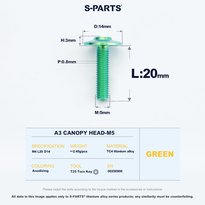 A3 Canopy Head M5 D14