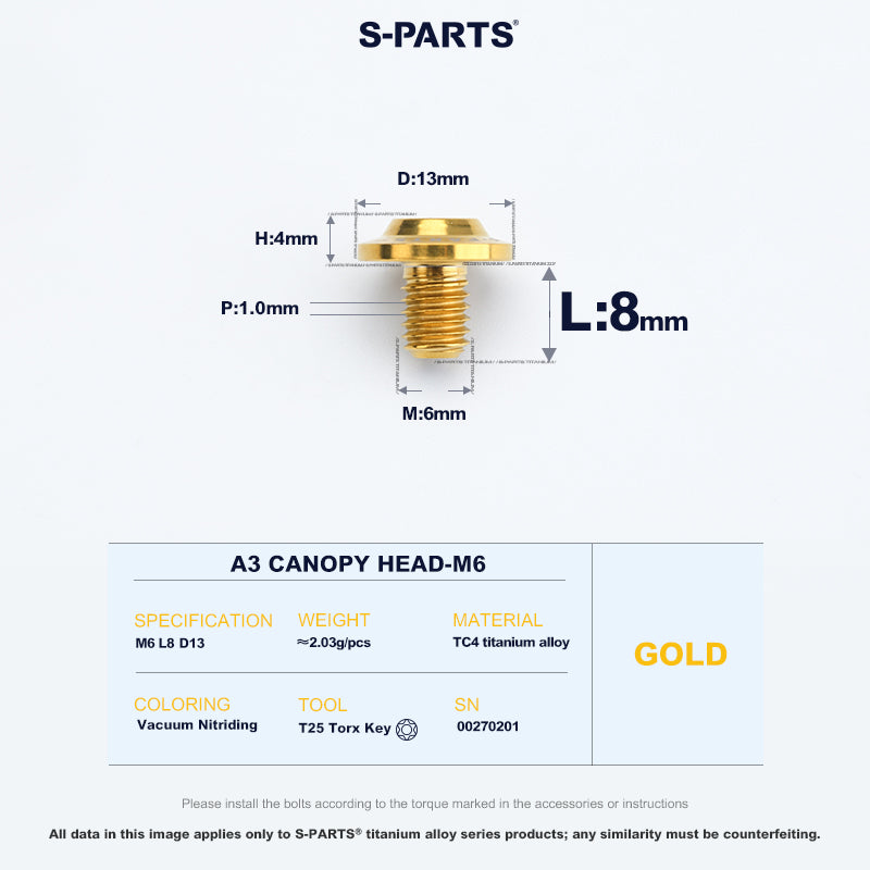 A3 Canopy Head M6 D13