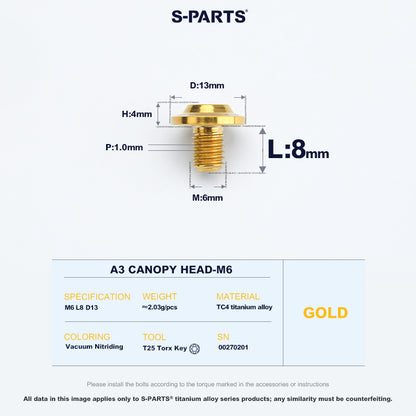 A3 Canopy Head M6 D13