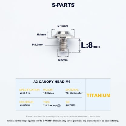 A3 Canopy Head M6 D13