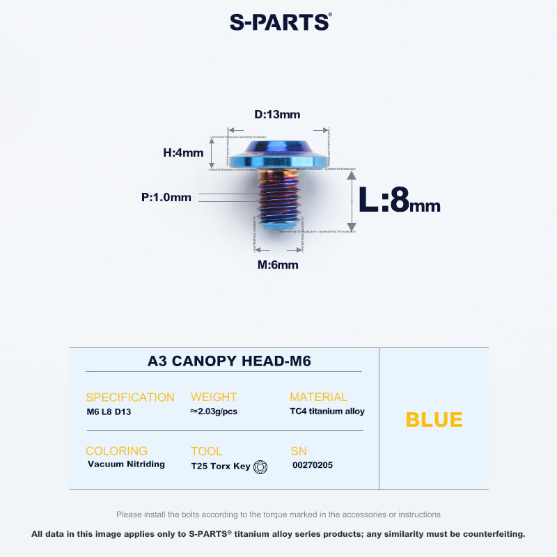 A3 Canopy Head M6 D13