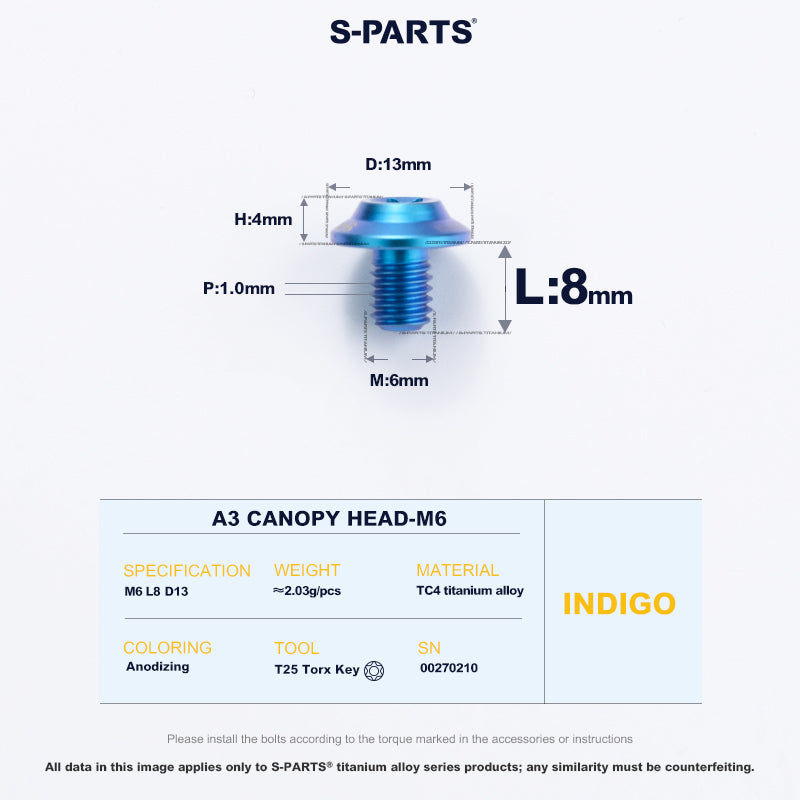 A3 Canopy Head M6 D13