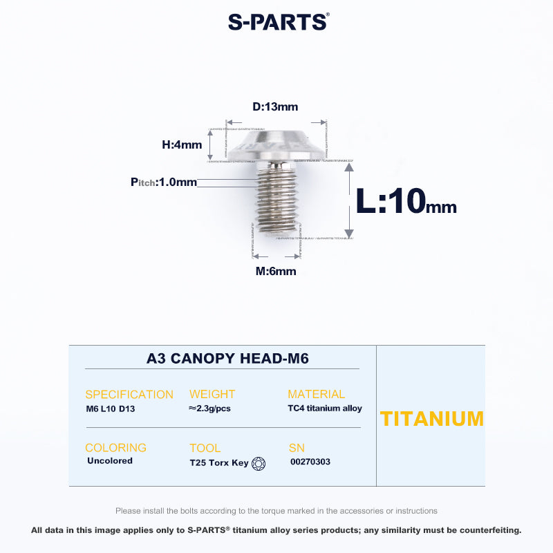 A3 Canopy Head M6 D13