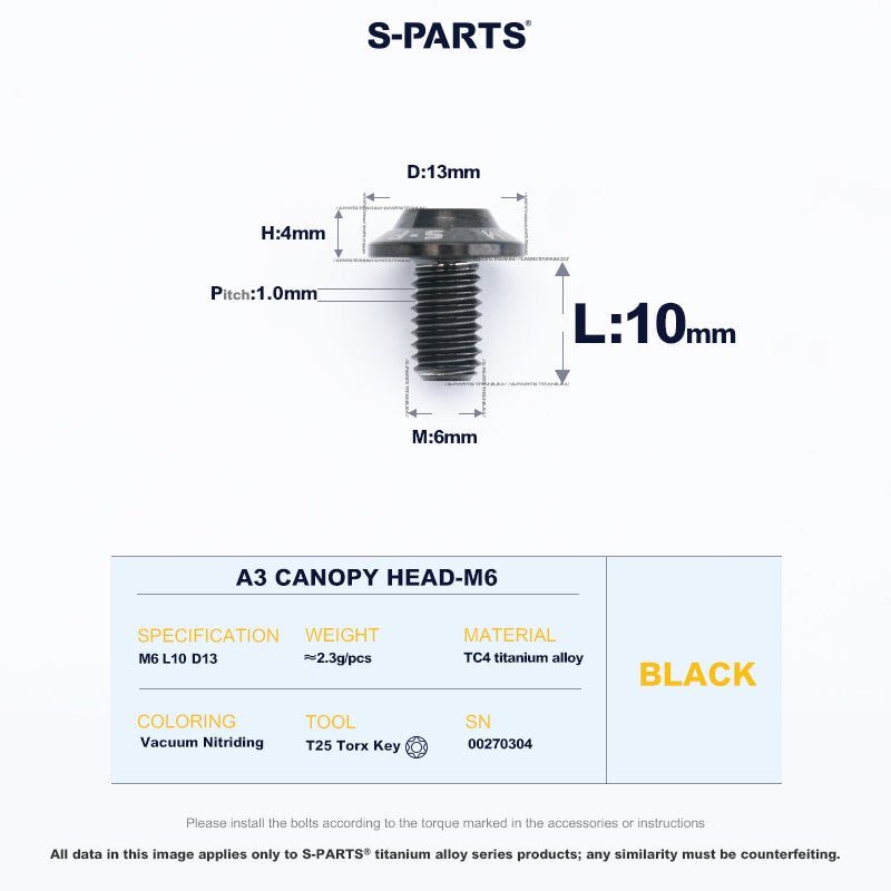 A3 Canopy Head M6 D13