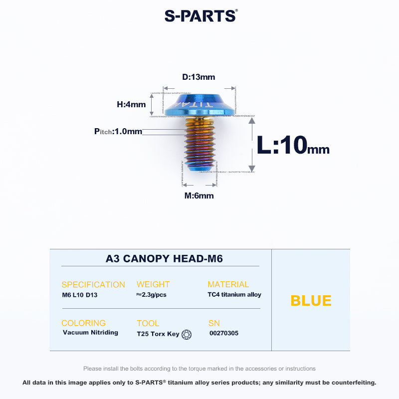A3 Canopy Head M6 D13