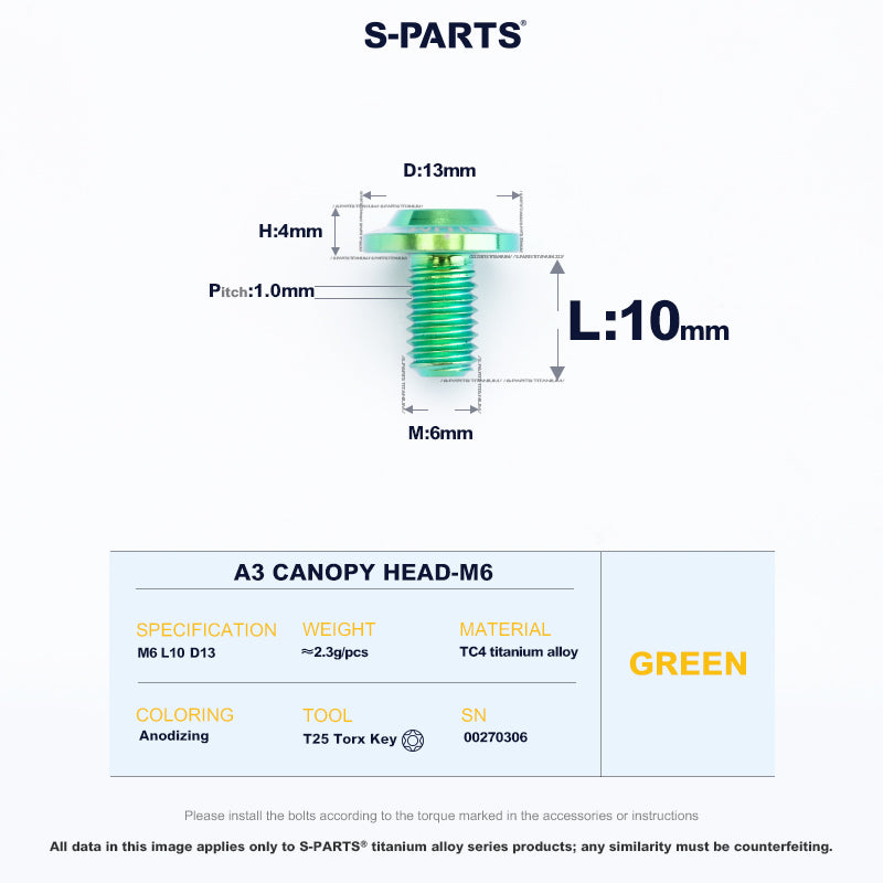 A3 Canopy Head M6 D13