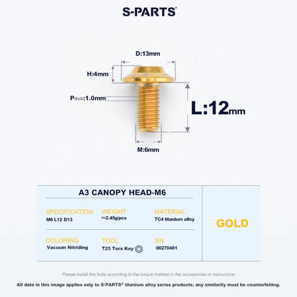A3 Canopy Head M6 D13