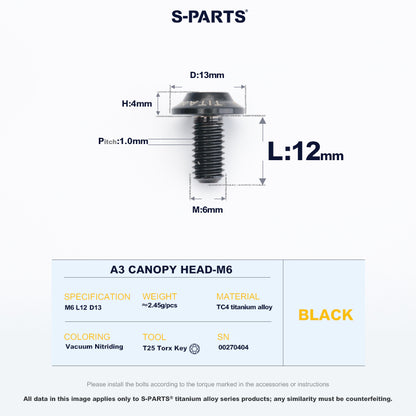 A3 Canopy Head M6 D13