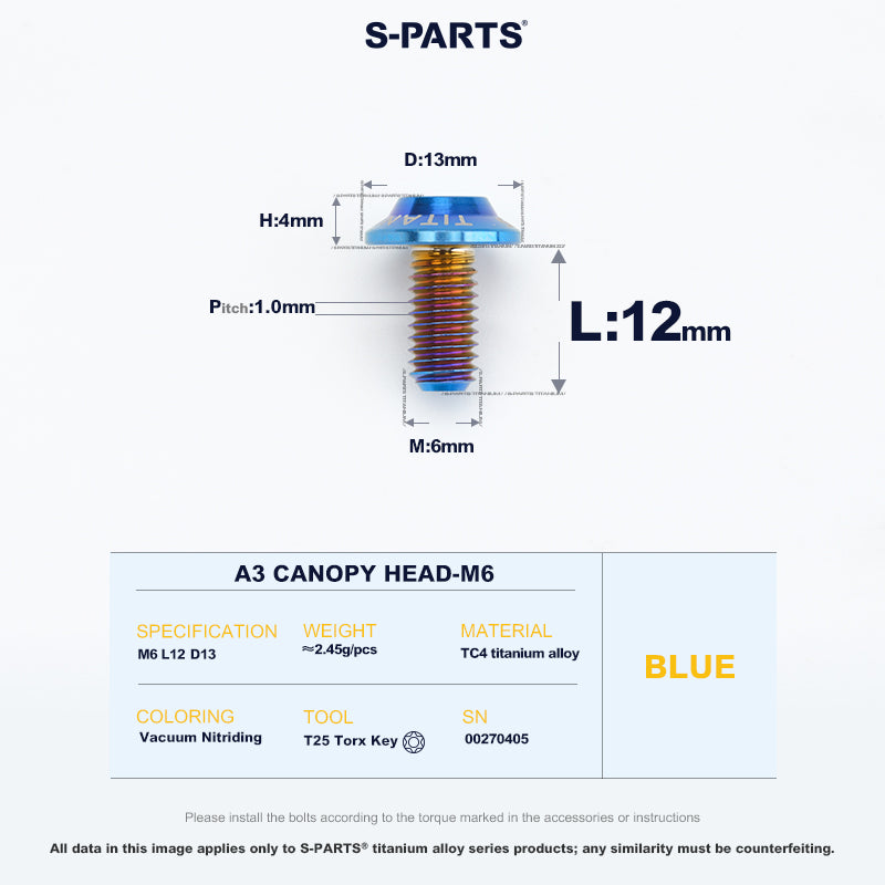 A3 Canopy Head M6 D13