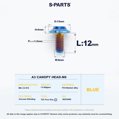 A3 Canopy Head M6 D13