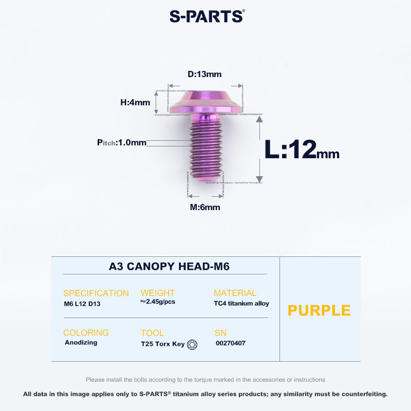 A3 Canopy Head M6 D13