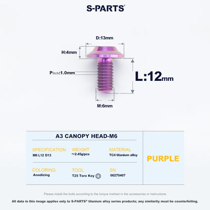 A3 Canopy Head M6 D13