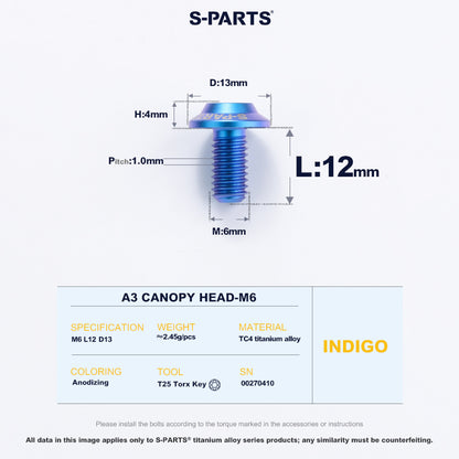 A3 Canopy Head M6 D13