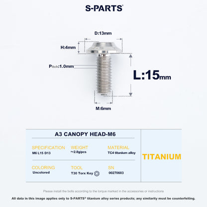 A3 Canopy Head M6 D13
