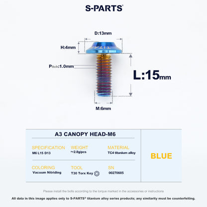 A3 Canopy Head M6 D13