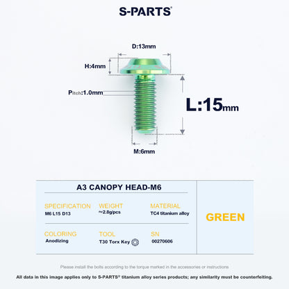 A3 Canopy Head M6 D13