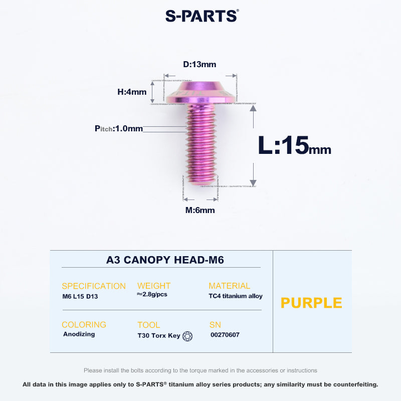 A3 Canopy Head M6 D13