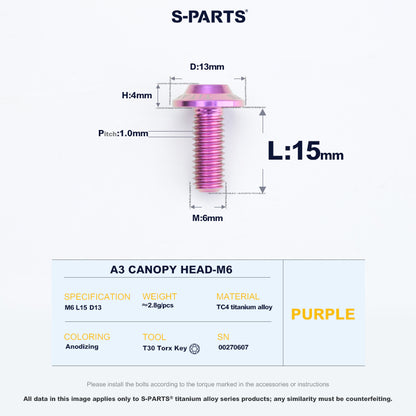 A3 Canopy Head M6 D13