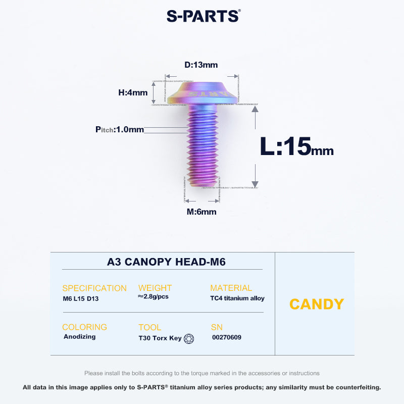 A3 Canopy Head M6 D13