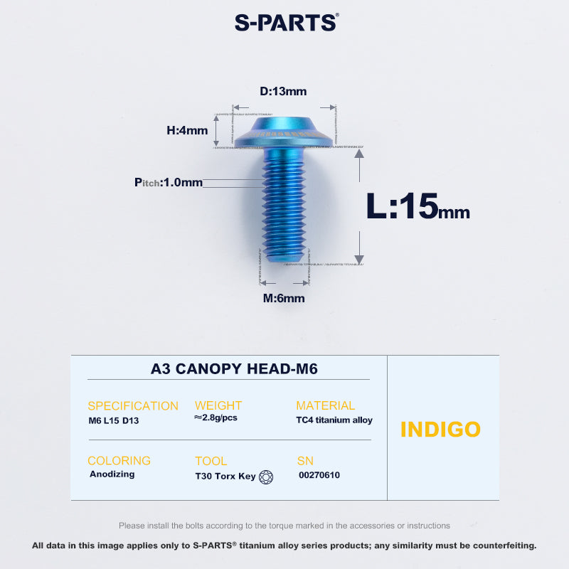 A3 Canopy Head M6 D13