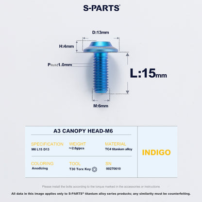 A3 Canopy Head M6 D13