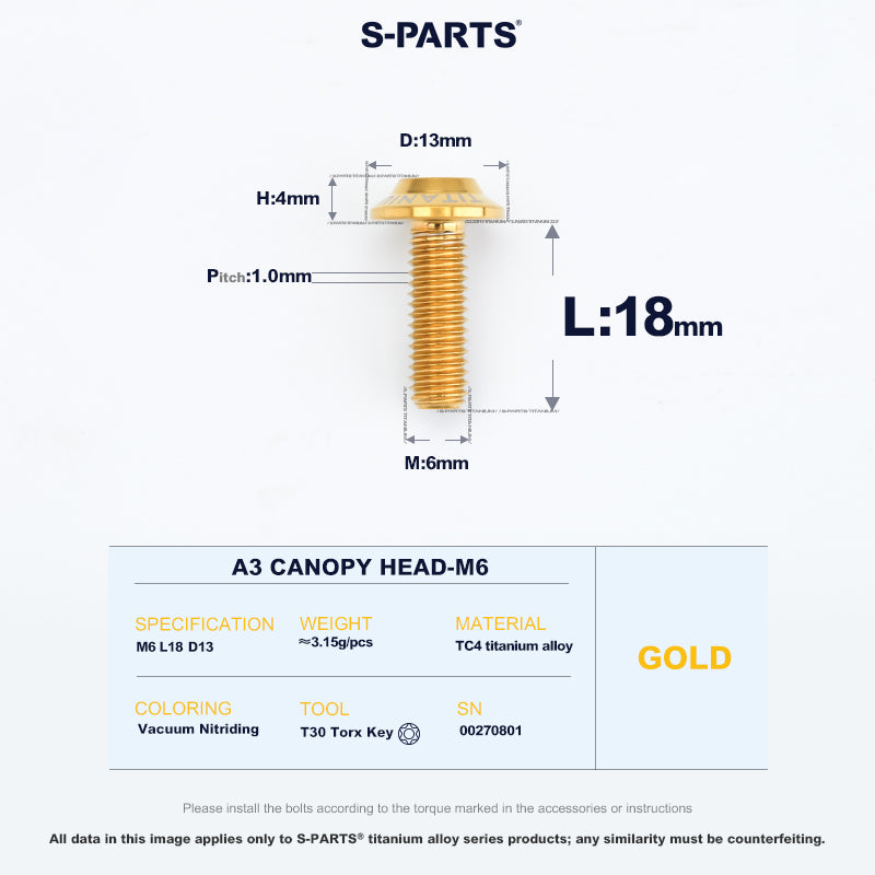 A3 Canopy Head M6 D13