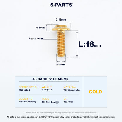 A3 Canopy Head M6 D13
