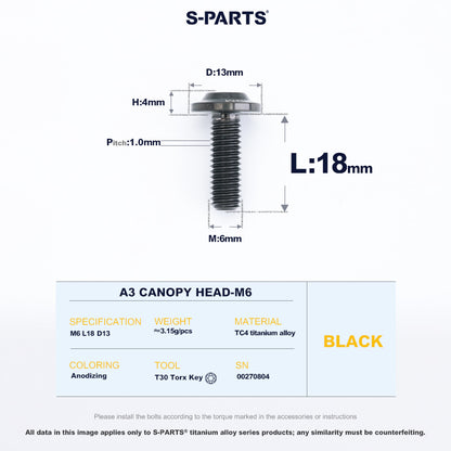 A3 Canopy Head M6 D13
