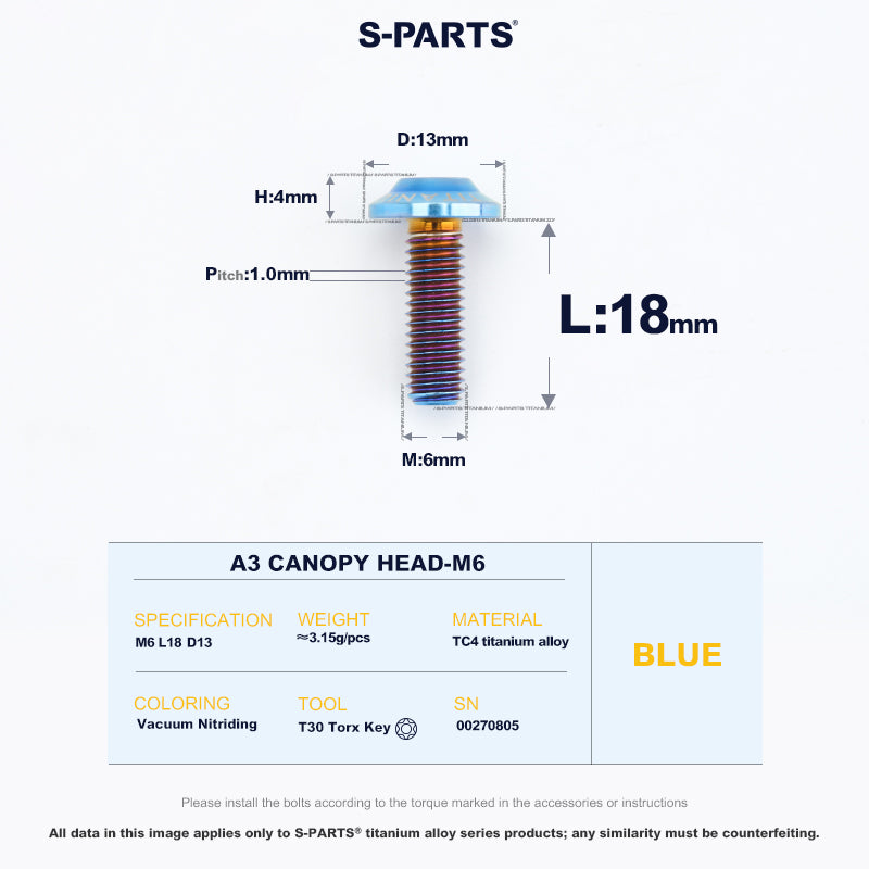 A3 Canopy Head M6 D13