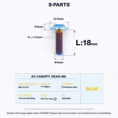 A3 Canopy Head M6 D13