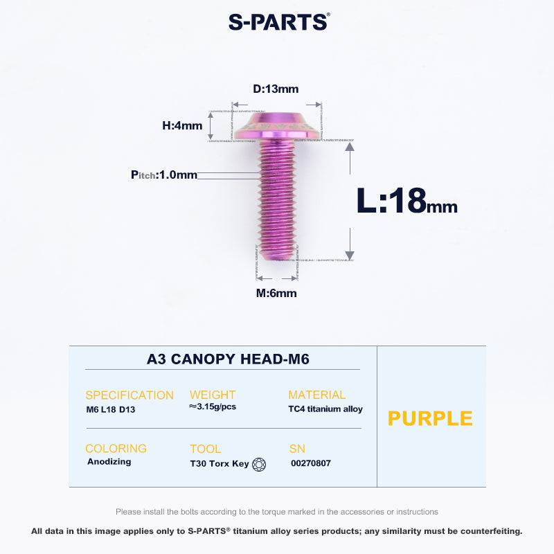 A3 Canopy Head M6 D13