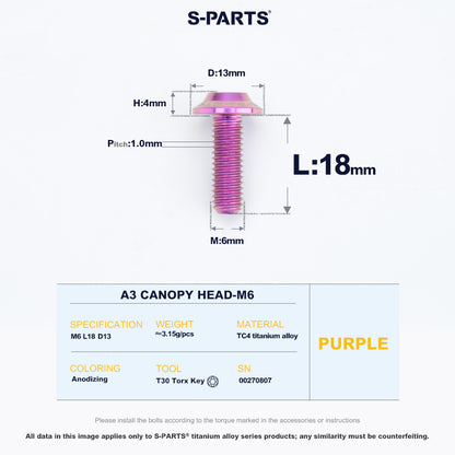 A3 Canopy Head M6 D13