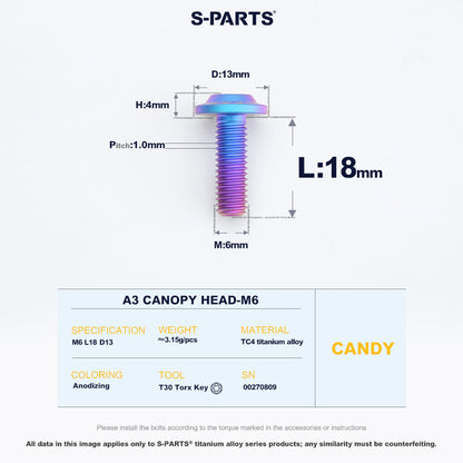 A3 Canopy Head M6 D13