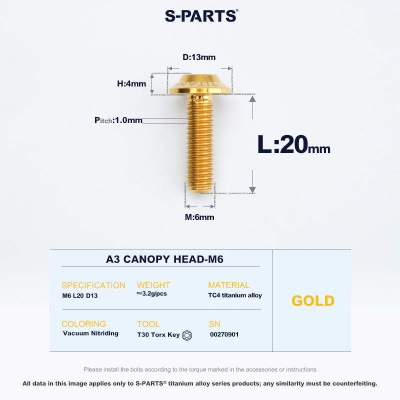 A3 Canopy Head M6 D13