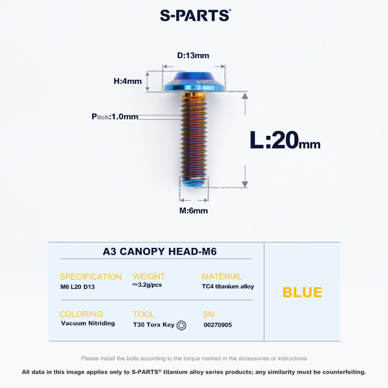 A3 Canopy Head M6 D13