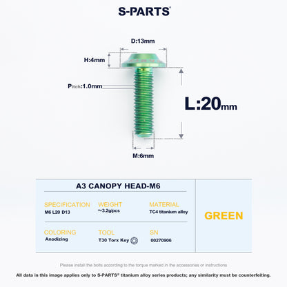 A3 Canopy Head M6 D13