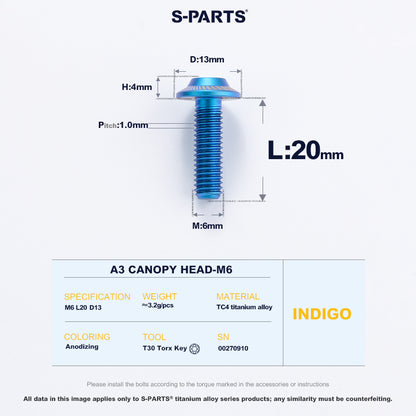 A3 Canopy Head M6 D13