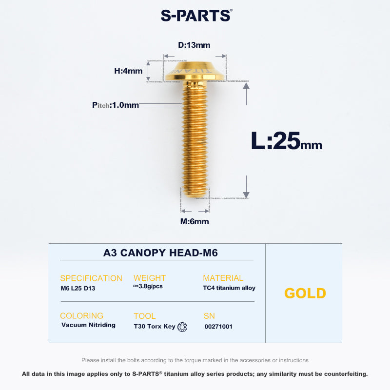 A3 Canopy Head M6 D13