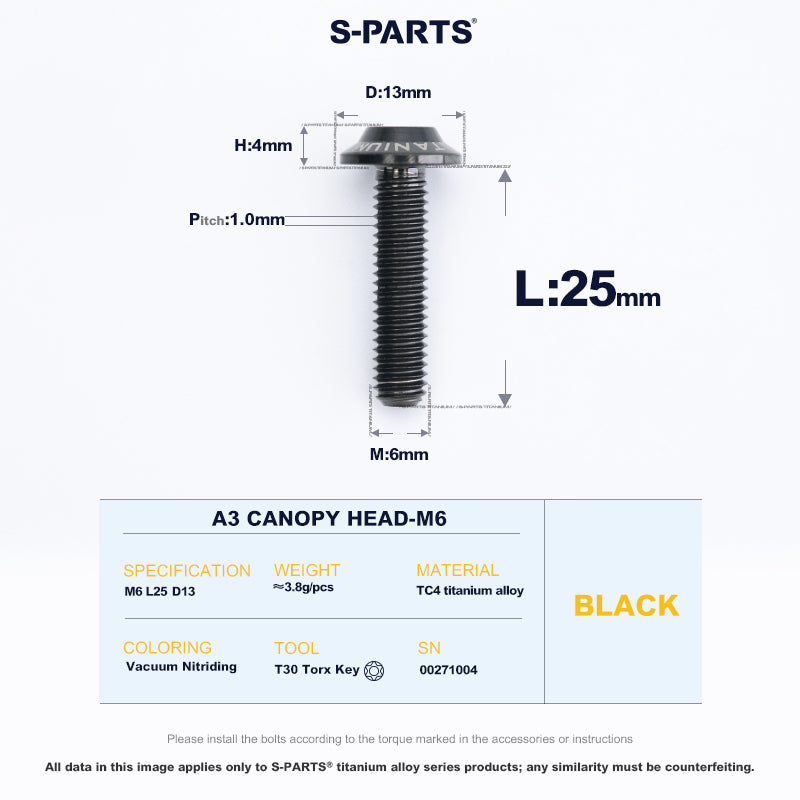 A3 Canopy Head M6 D13