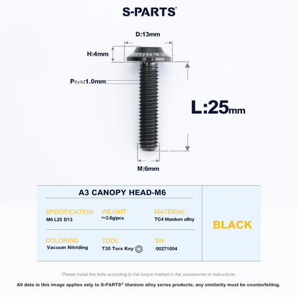 A3 Canopy Head M6 D13