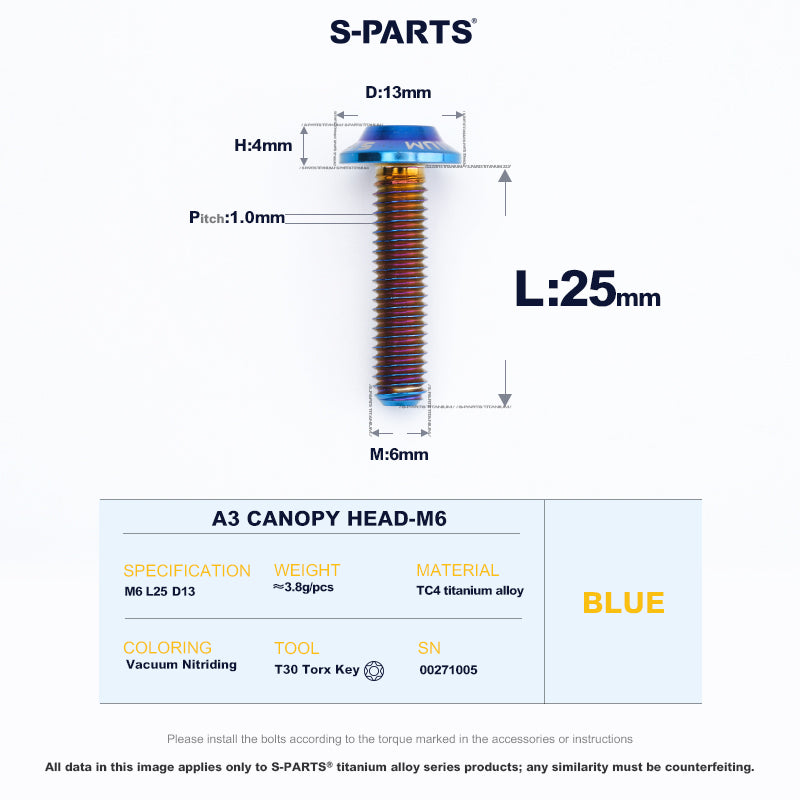 A3 Canopy Head M6 D13